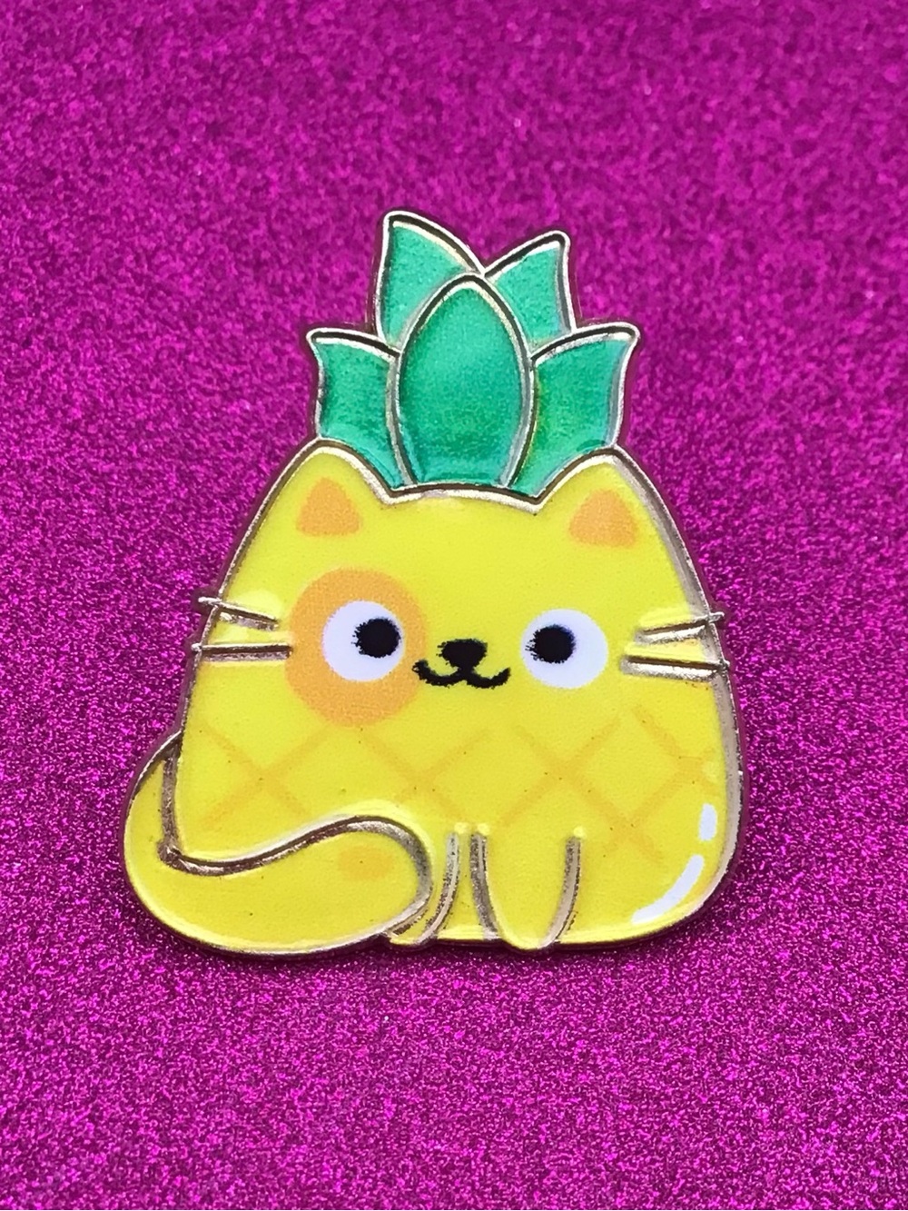 Pineapple Cat Enamel Pin